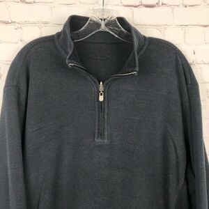 Tommy Bahama Denim Black Quarter Zip Men's Sz XL